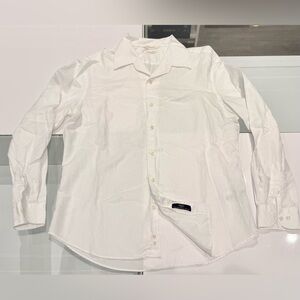 SUITSUPPLY White Cotton Linen One Piece Collar XL 17